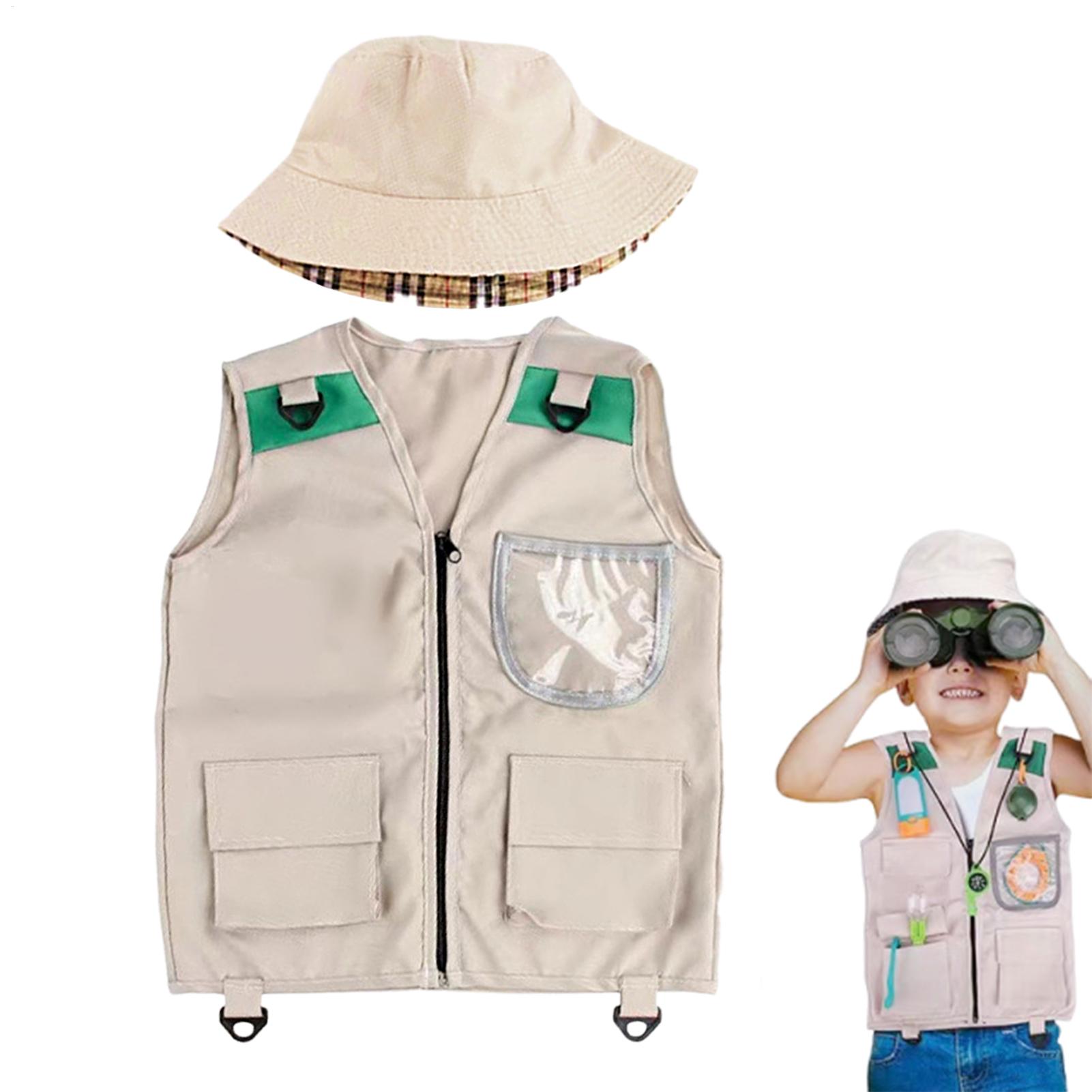 Kids Outdoor Vest - Safari Kids Outdoor Explorer Kit,Cargo Vest