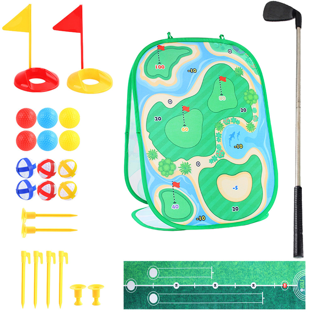 Kids Outdoor Ball - 1Set Kids Golf Game Playset Portable