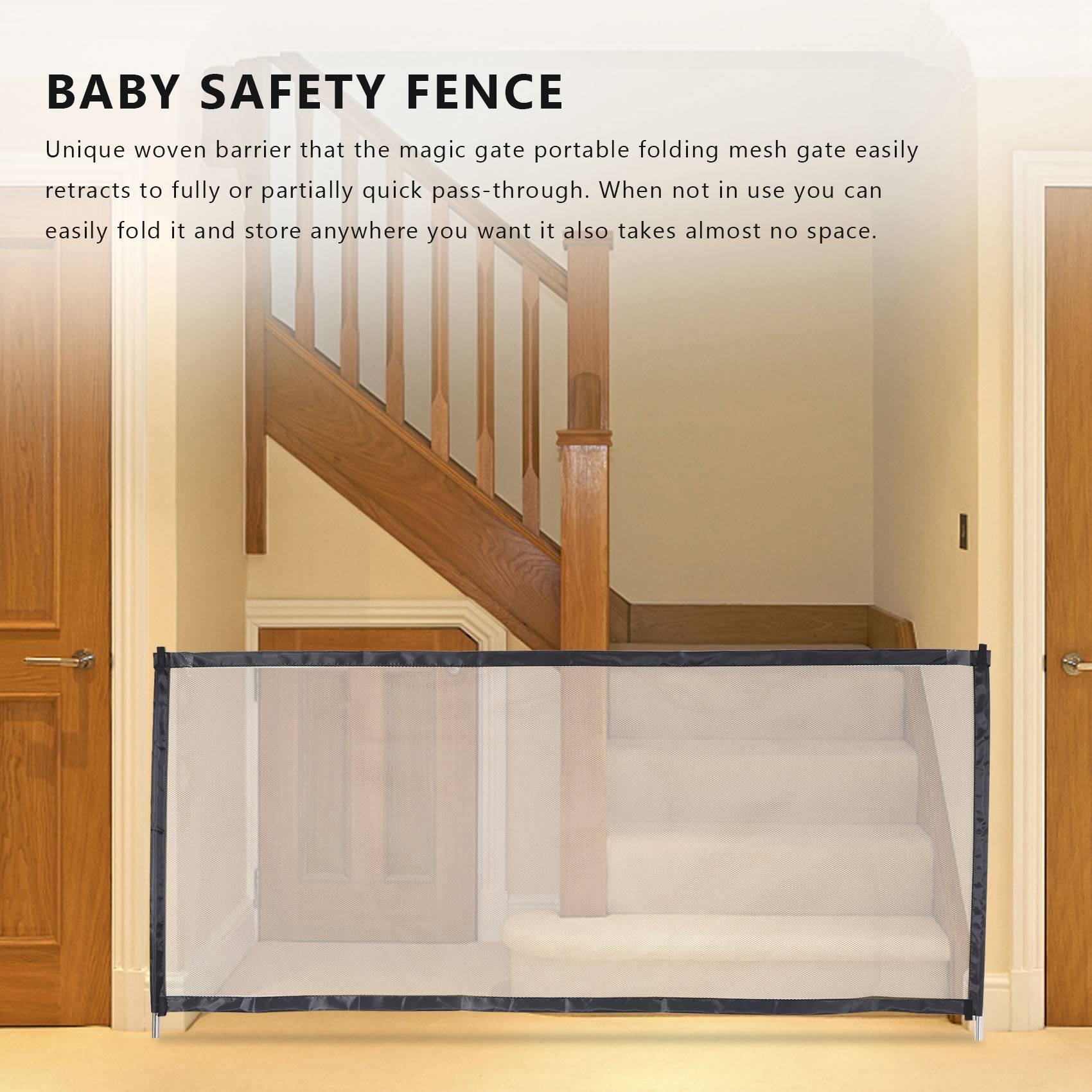 Kids Outdoor Fence - X18A-Magic Gate Portable Folding Mesh Baby