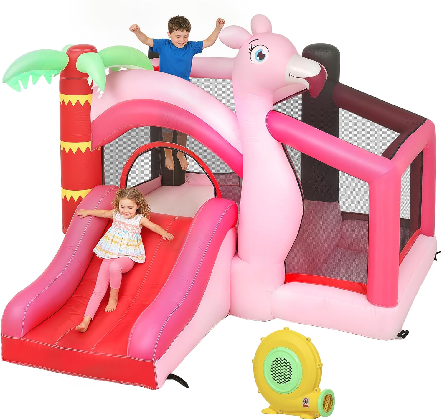Kids Outdoor Ball - 4-in-1 Kids Inflatable Bouncy Castle with