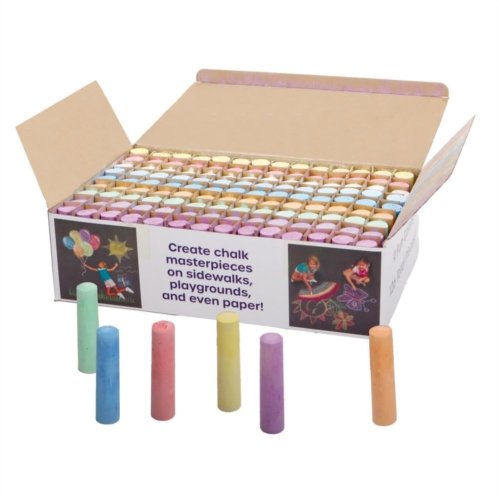 Chalk Outdoor Jumbo - Giant Box Of Jumbo Sidewalk Chalk