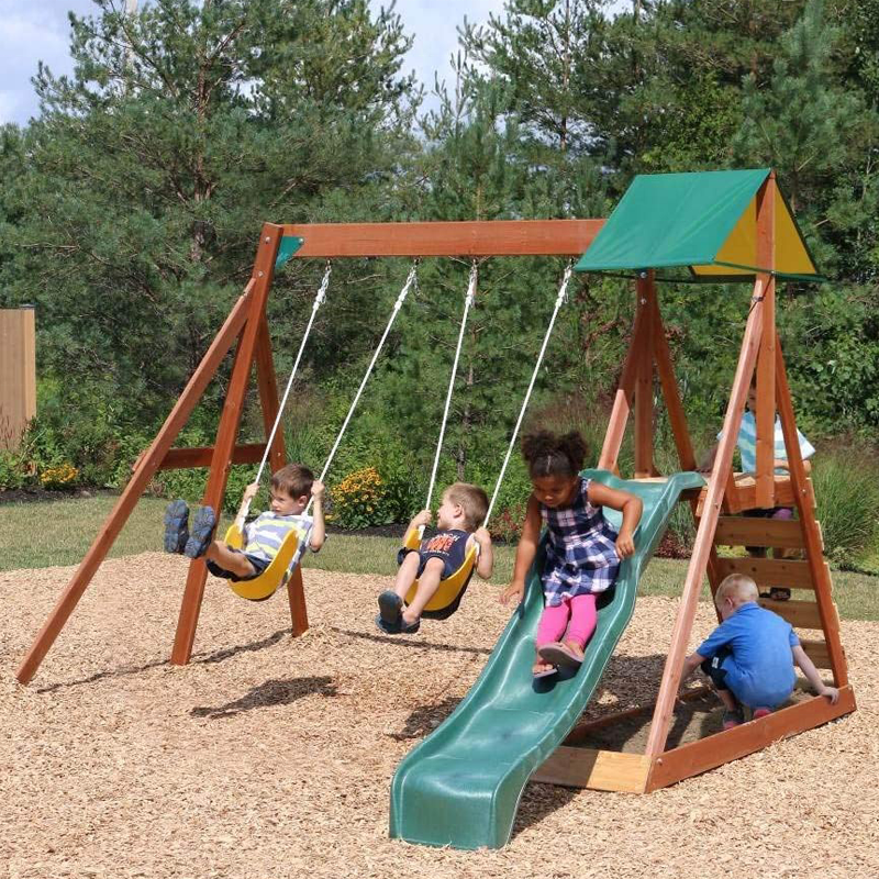 Kids And Children Outdoor Wood - Kids Outdoor Swing And Slide 리뷰 및 가격