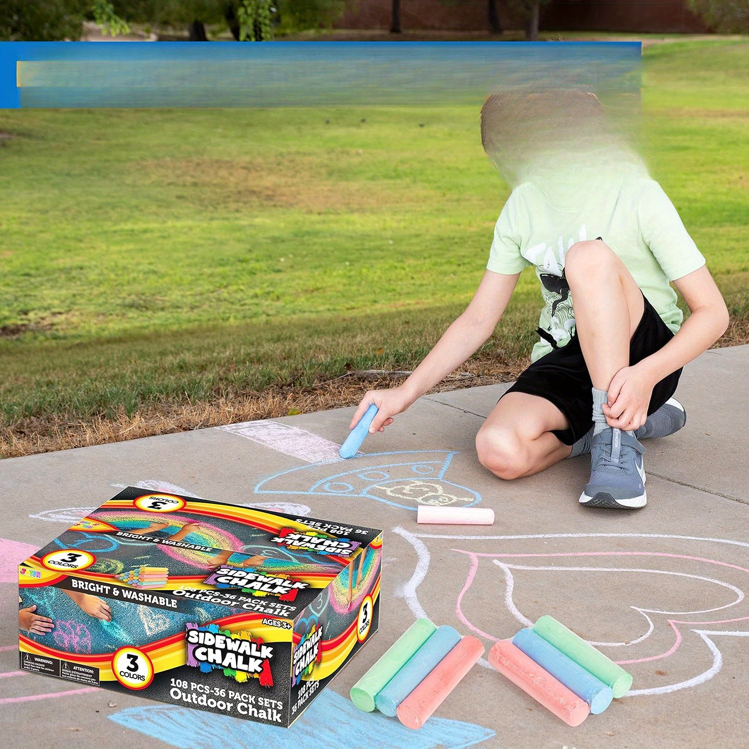 108 PCS Sidewalk Chalk Set in  - Chalk Outdoor Jumbo 리뷰 및 가격