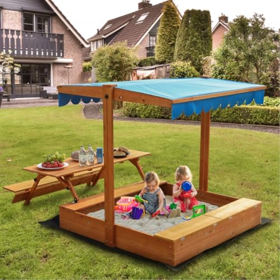 Backyard outdoor kids wooden s - Kids Outdoor Sandbox 리뷰 및 가격