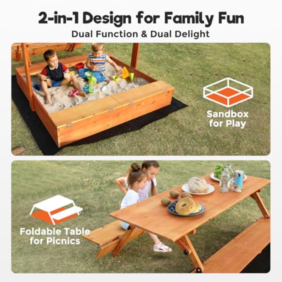 Backyard outdoor kids wooden s - Kids Outdoor Sandbox 리뷰 및 가격