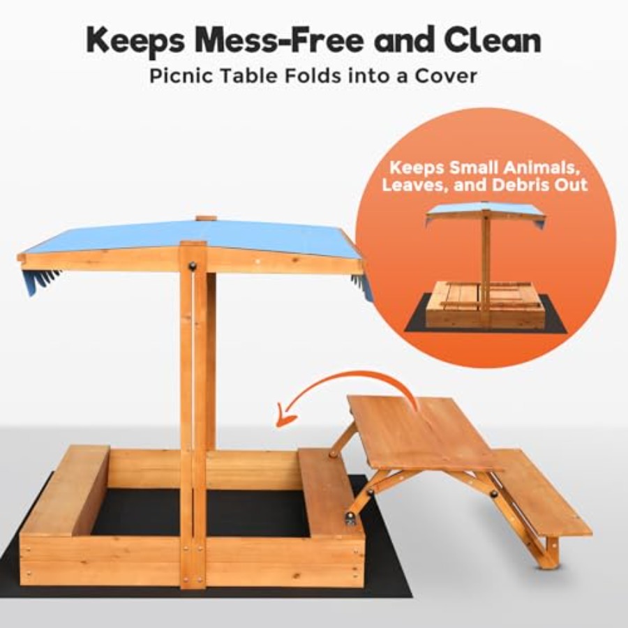 Backyard outdoor kids wooden s - Kids Outdoor Sandbox 리뷰 및 가격