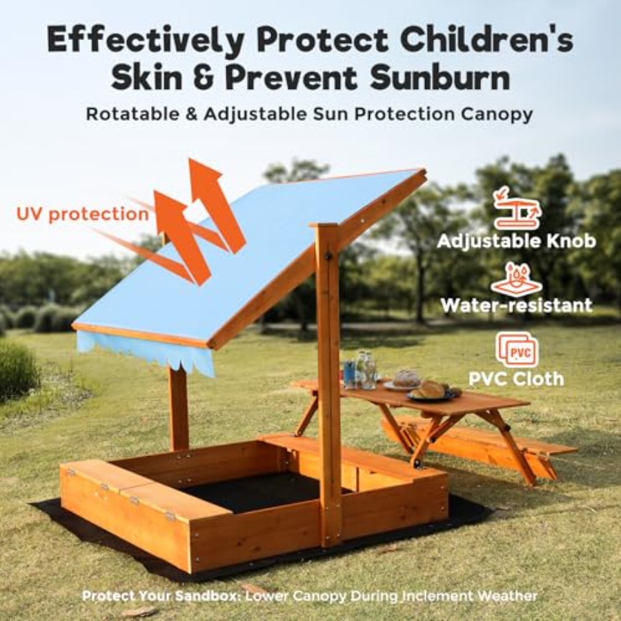 Backyard outdoor kids wooden s - Kids Outdoor Sandbox 리뷰 및 가격