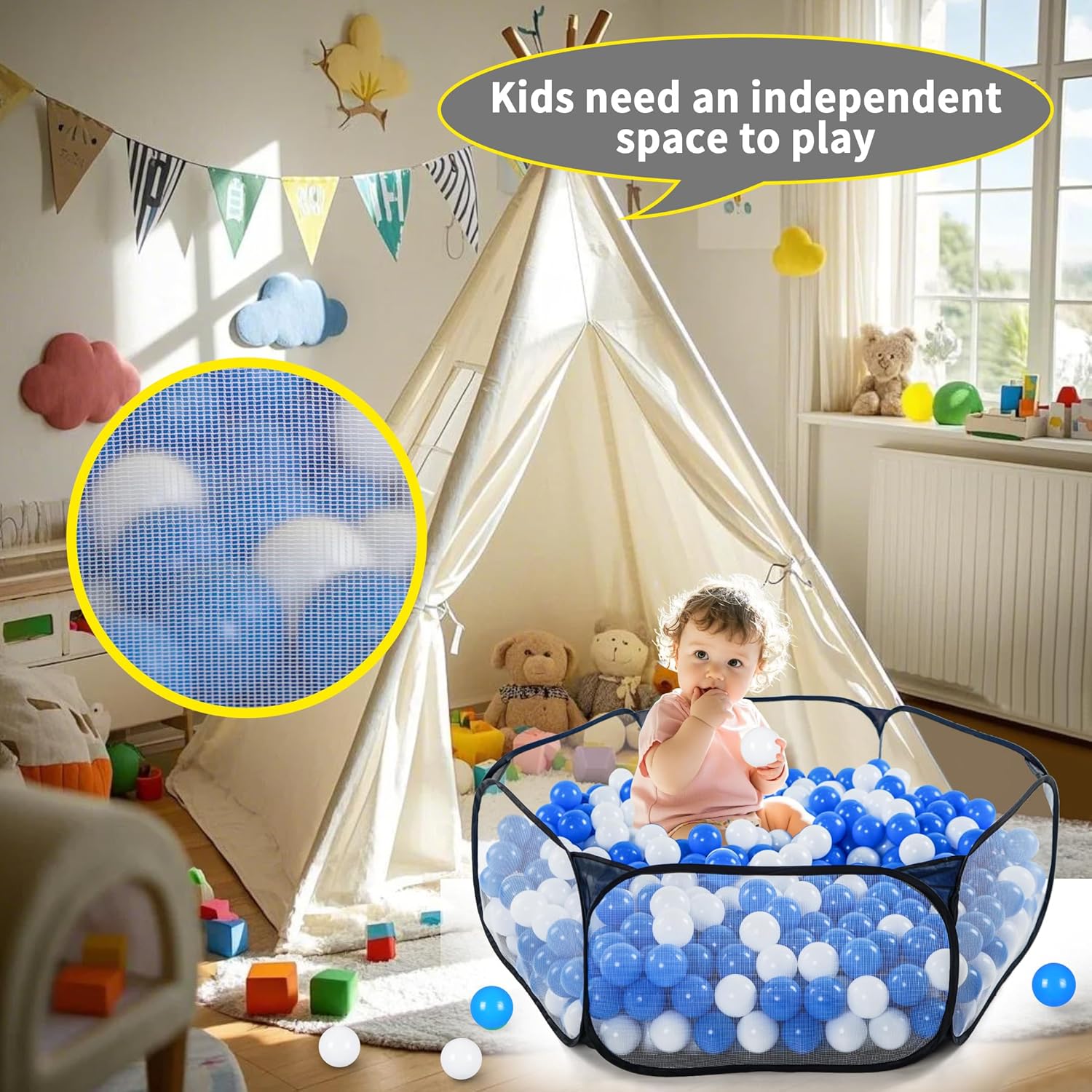 Kids Ball Pit Play Tent, Child - Kids Outdoor Fence 리뷰 및 가격