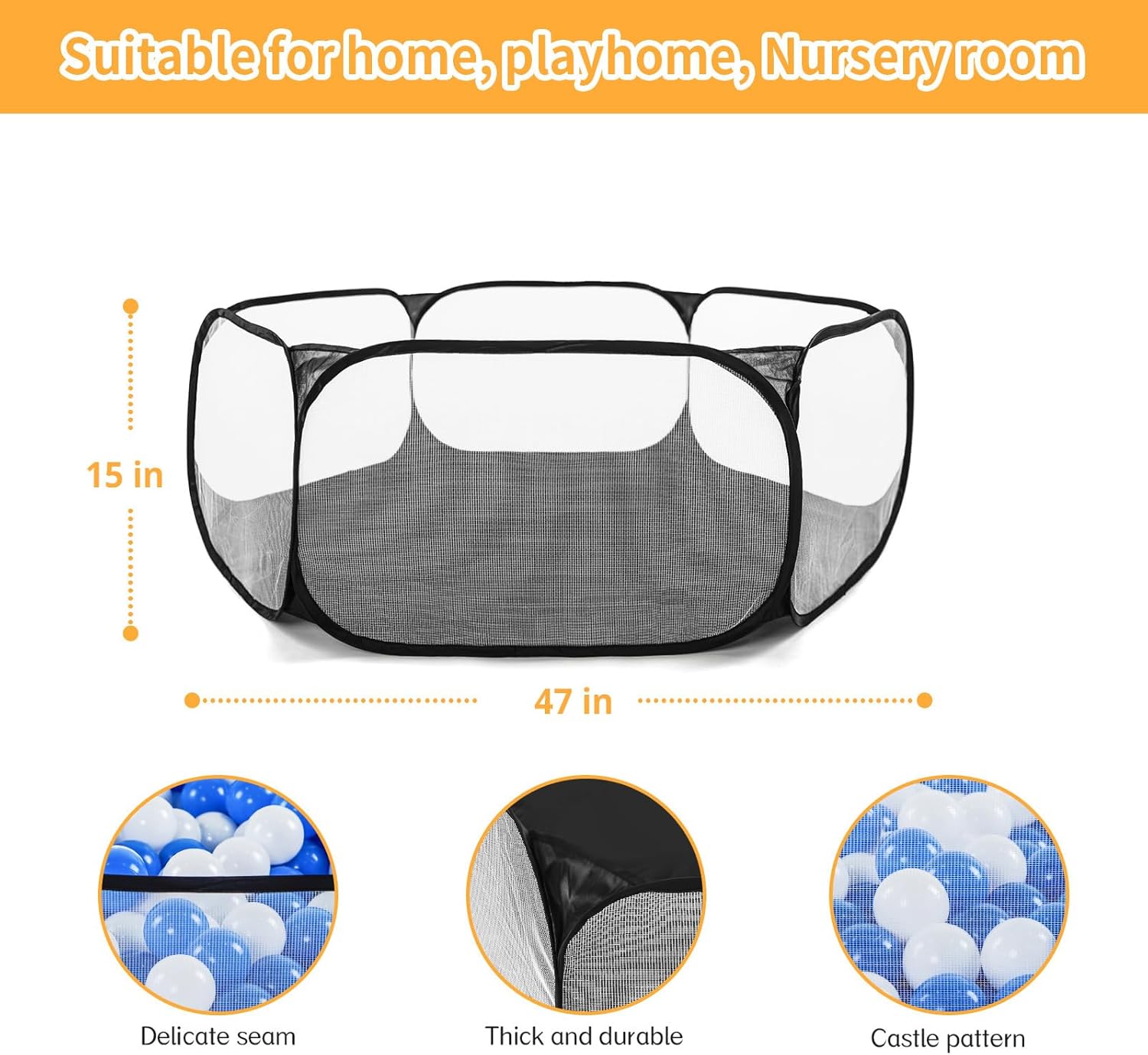 Kids Ball Pit Play Tent, Child - Kids Outdoor Fence 리뷰 및 가격