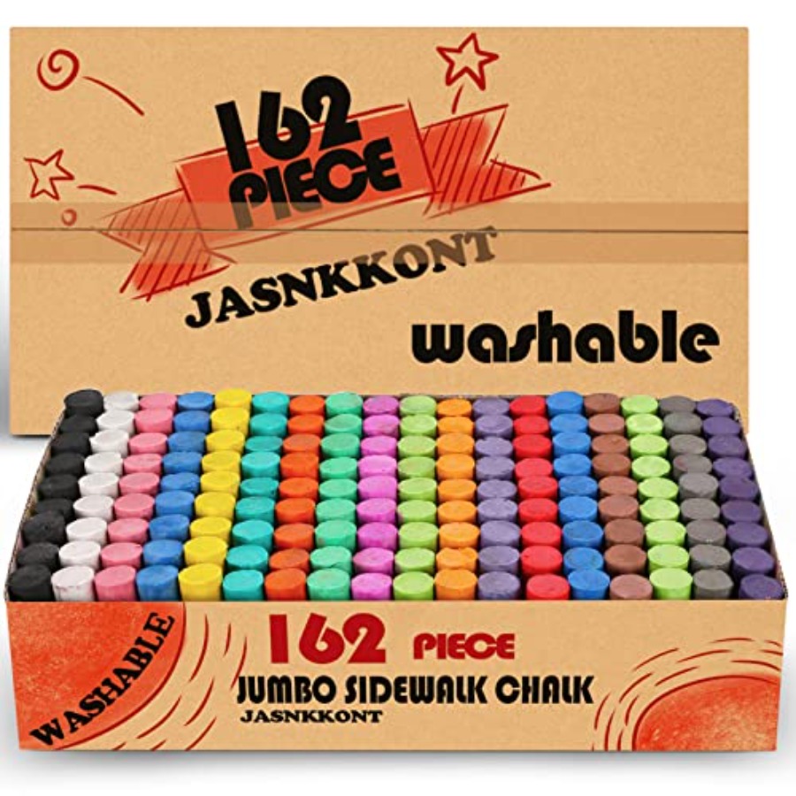 162 Pack 18 Colors Washable Si - Chalk Outdoor Jumbo 리뷰 및 가격