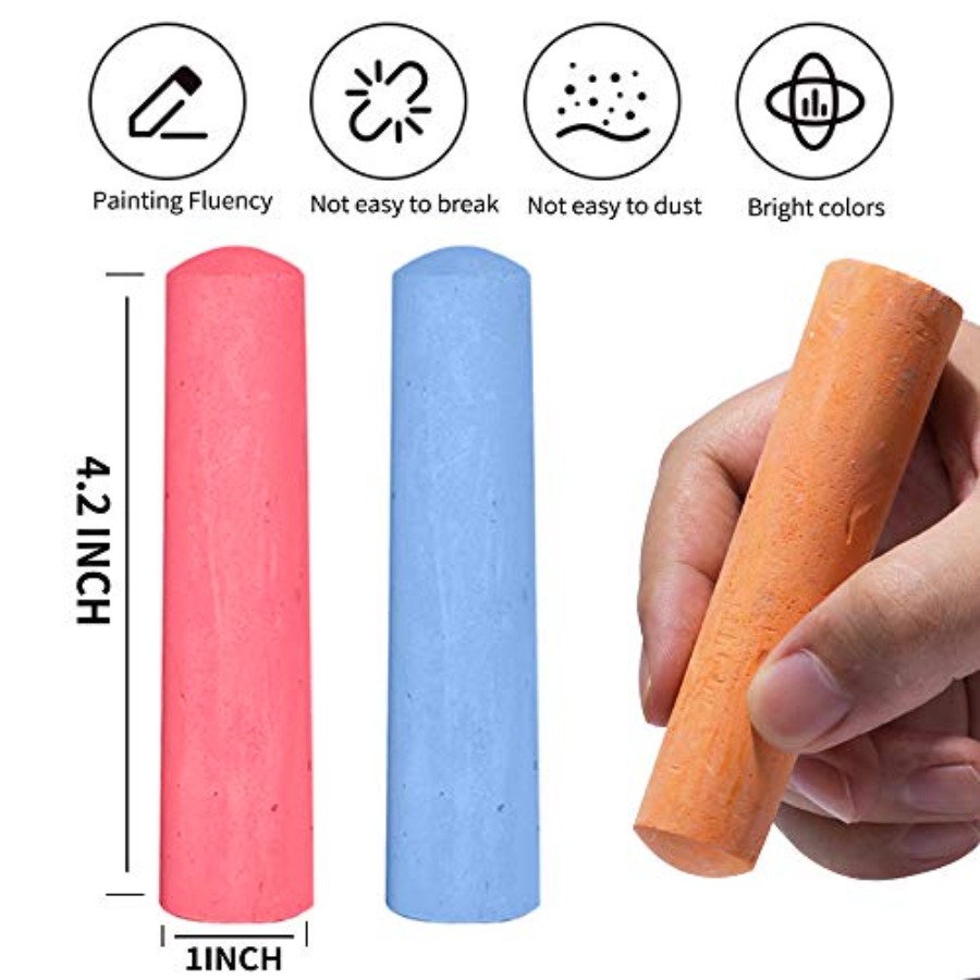 162 Pack 18 Colors Washable Si - Chalk Outdoor Jumbo 리뷰 및 가격
