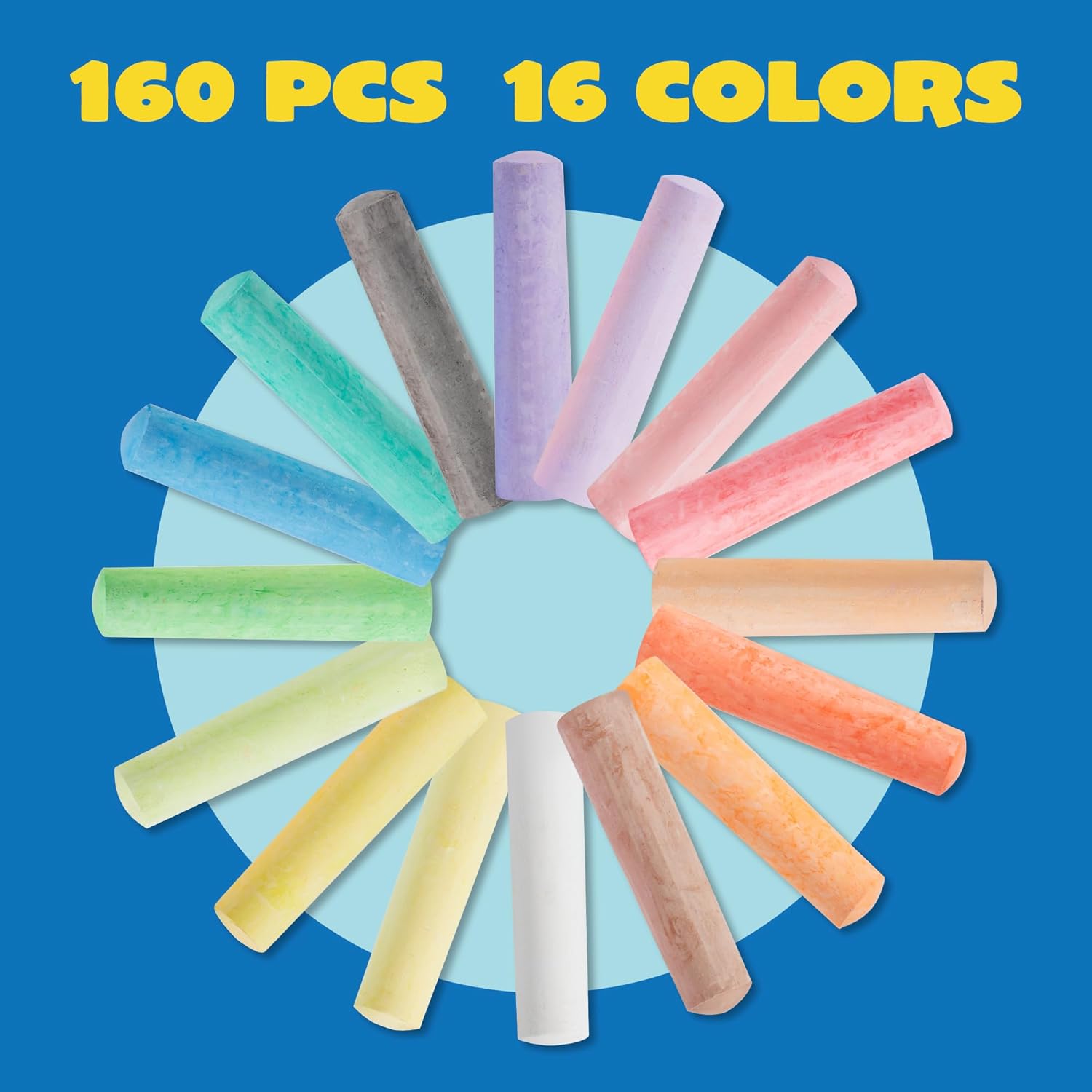 160 PCS Sidewalk Chalks Set No - Chalk Outdoor Jumbo 리뷰 및 가격