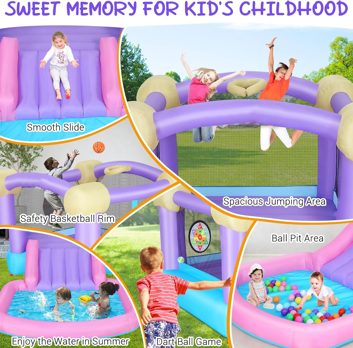 Kids Inflatable Bounce House w - Kids Outdoor Ball 리뷰 및 가격