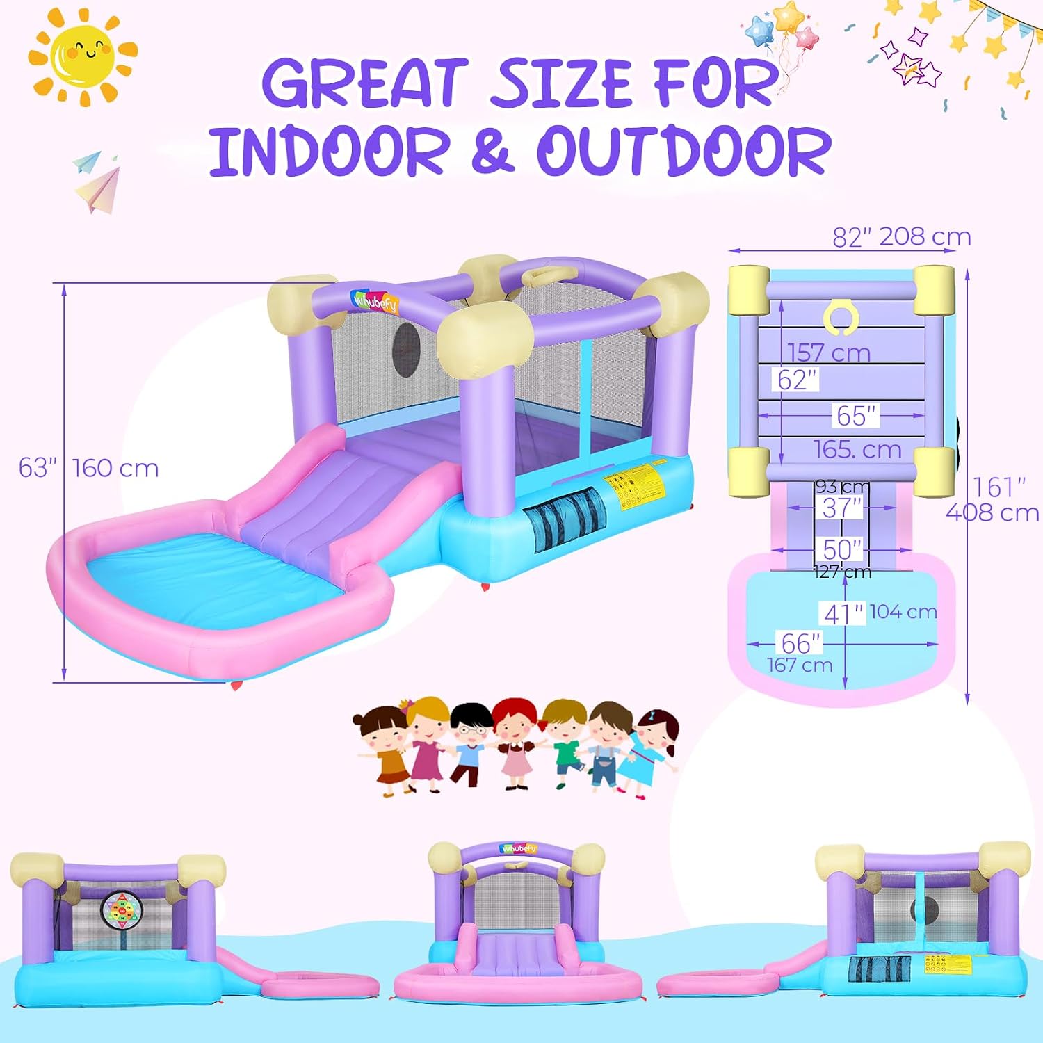 Kids Inflatable Bounce House w - Kids Outdoor Ball 리뷰 및 가격