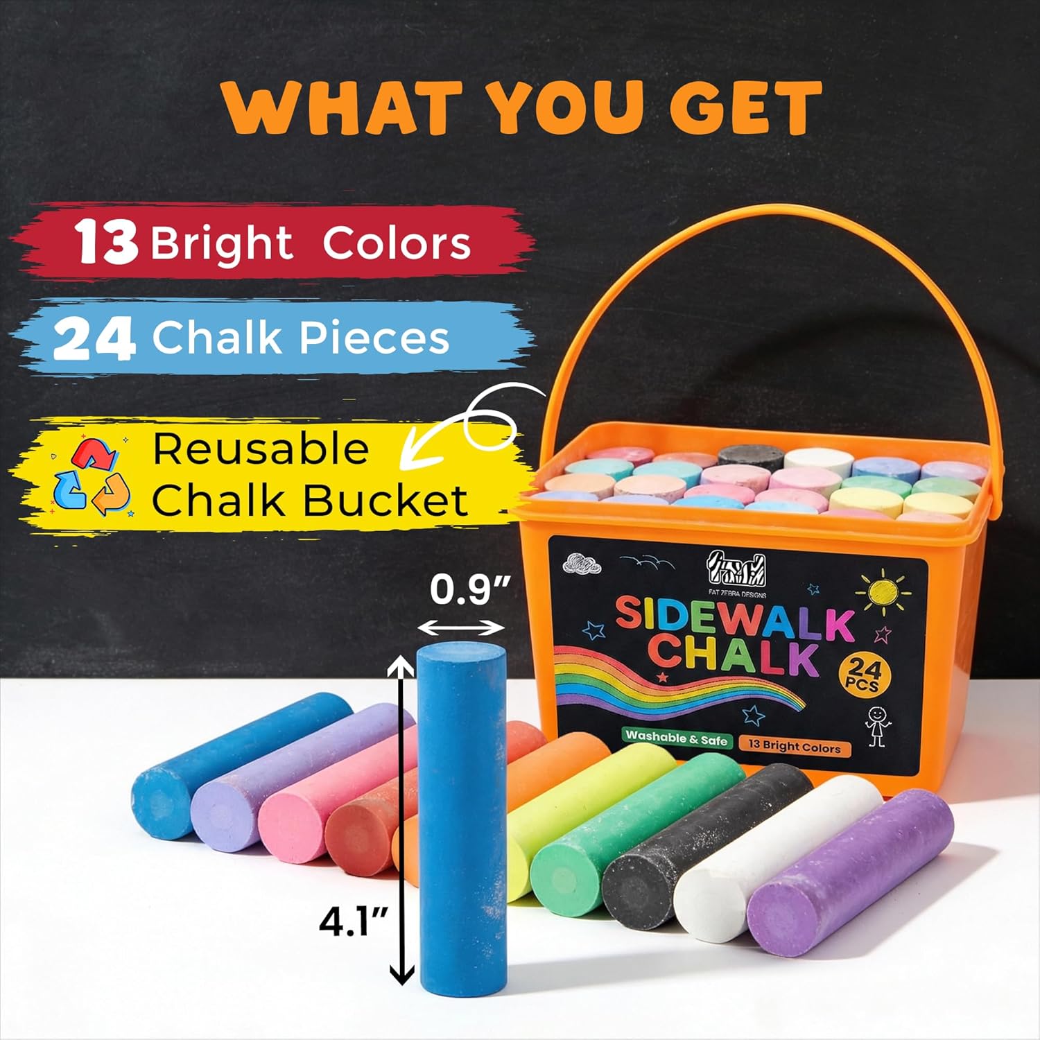 24 PCS Sidewalk Chalk for Kids - Chalk Outdoor Jumbo 리뷰 및 가격
