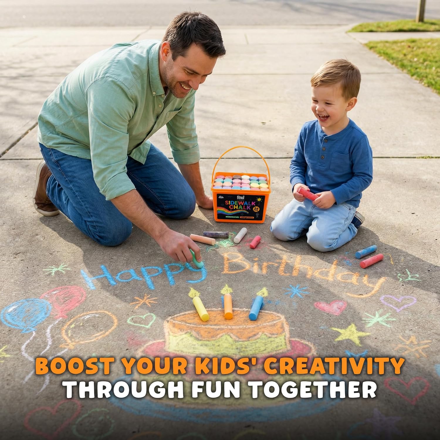 24 PCS Sidewalk Chalk for Kids - Chalk Outdoor Jumbo 리뷰 및 가격