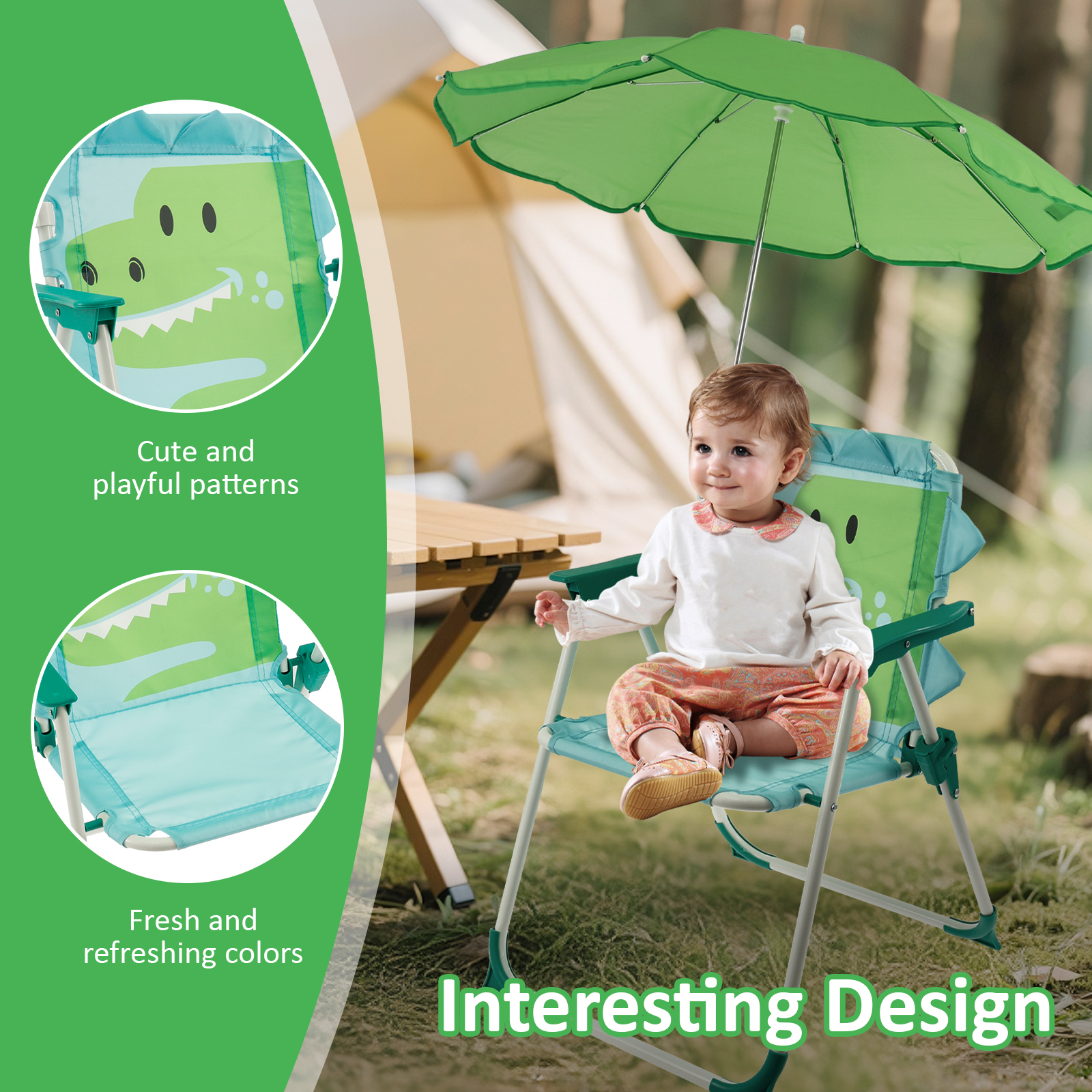 Kids Folding Beach Chair With  - Kids Outdoor Lounger Chair 리뷰 및 가격