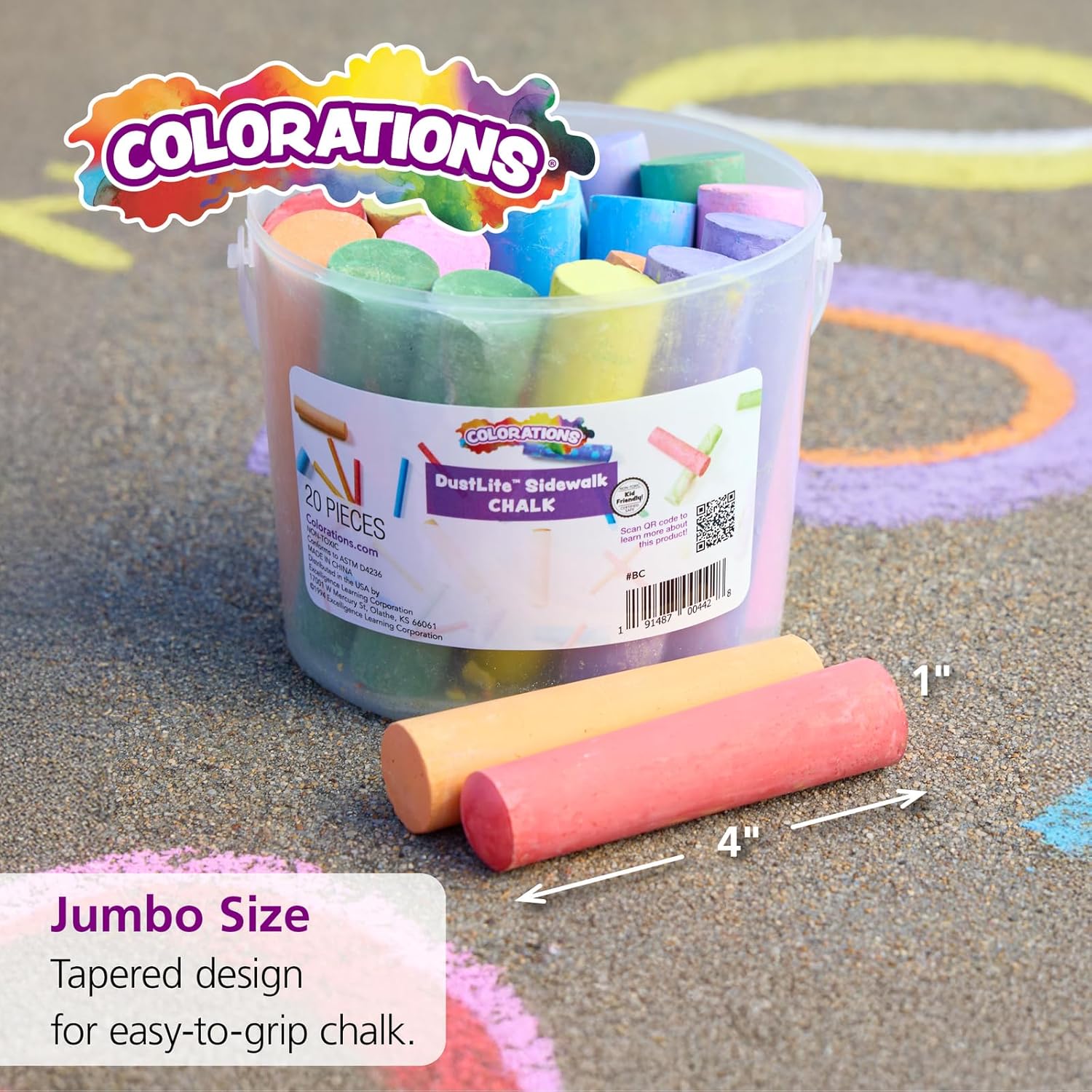 Jumbo Washable Sidewalk Chalk  - Chalk Outdoor Jumbo 리뷰 및 가격