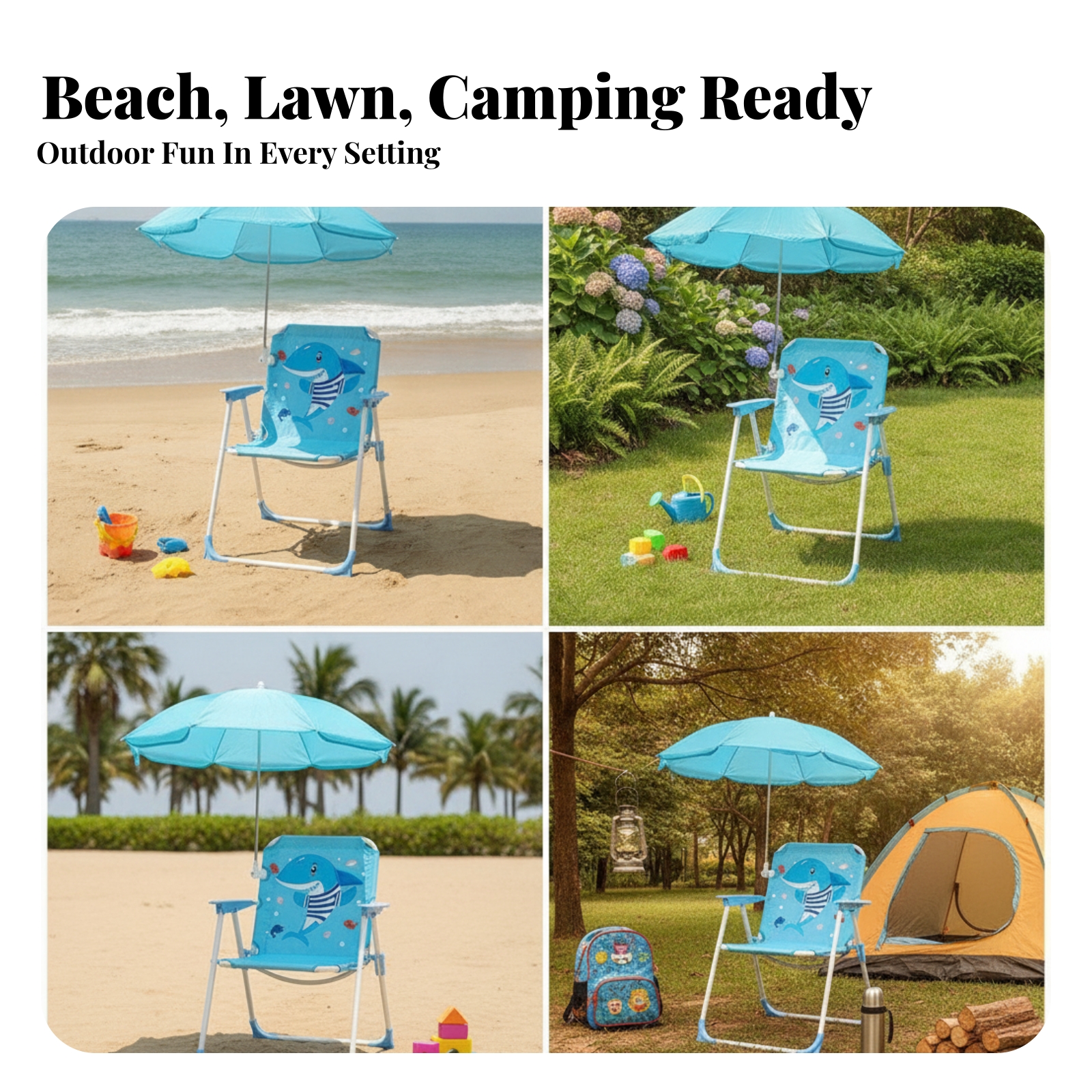 Kids Beach Chair with Umbrella - Kids Outdoor Folding Chair 리뷰 및 가격