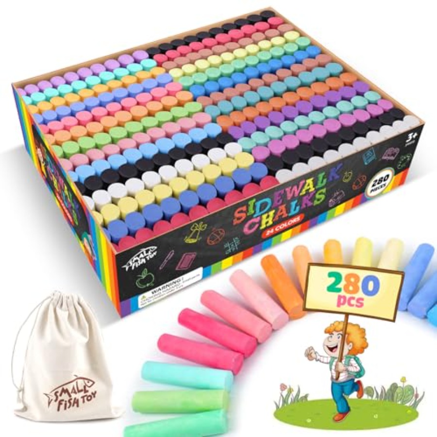 280PCS Sidewalk Chalks in 24 C - Chalk Outdoor Jumbo 리뷰 및 가격
