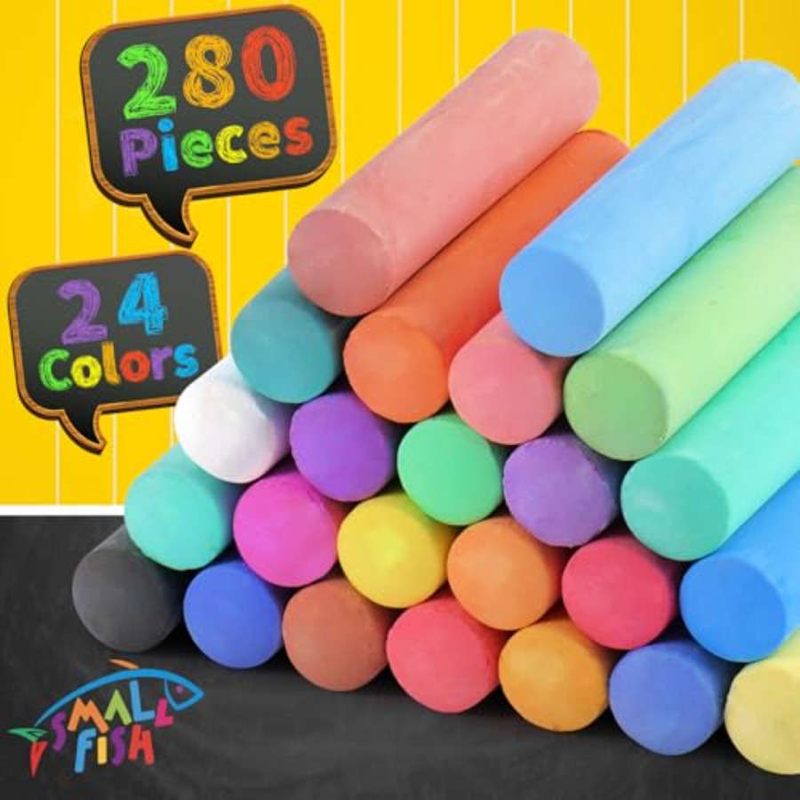 280PCS Sidewalk Chalks in 24 C - Chalk Outdoor Jumbo 리뷰 및 가격