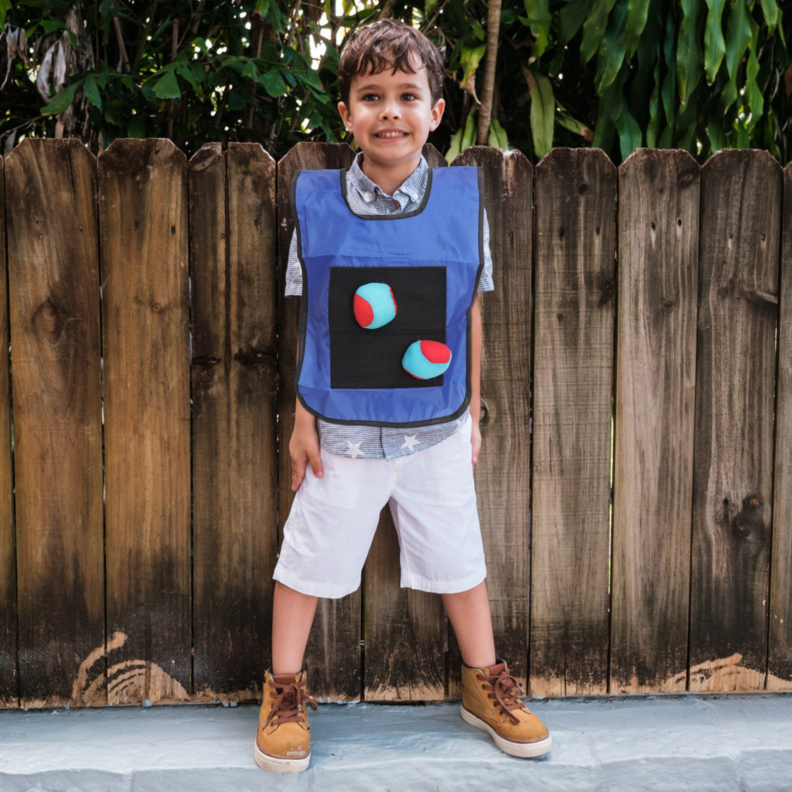 Small Blue Sticky Ball Vest Du - Kids Outdoor Vest 리뷰 및 가격