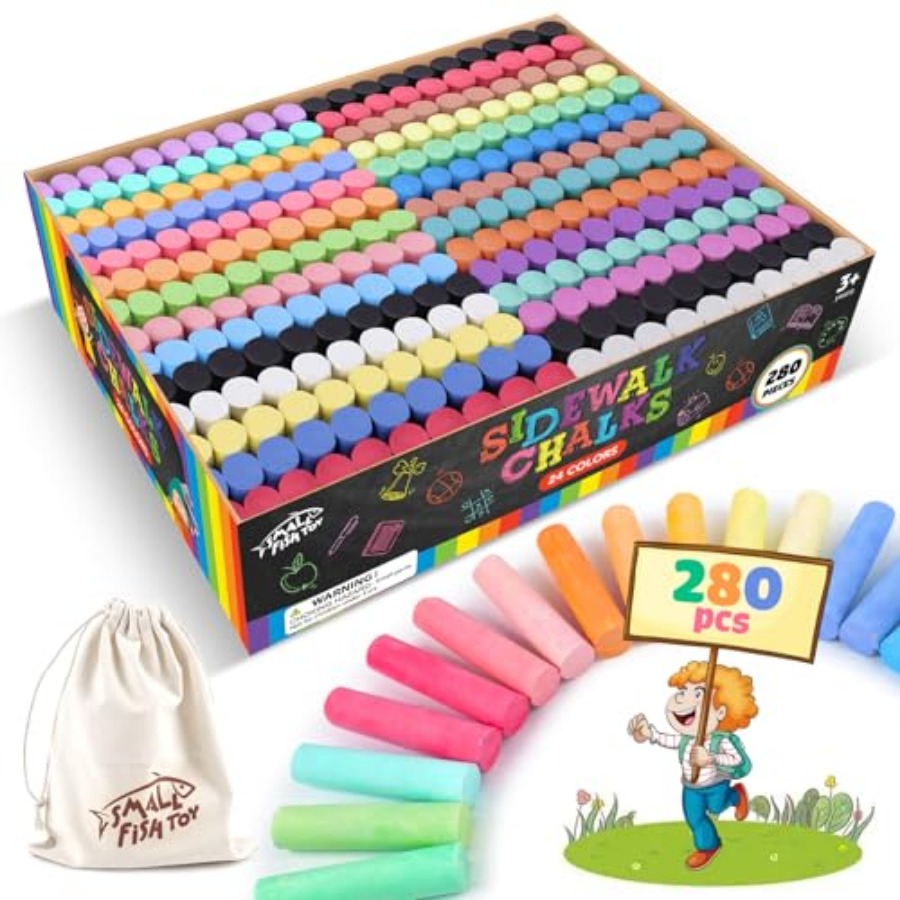 280PCS Sidewalk Chalks in 24 C - Chalk Outdoor Jumbo 리뷰 및 가격