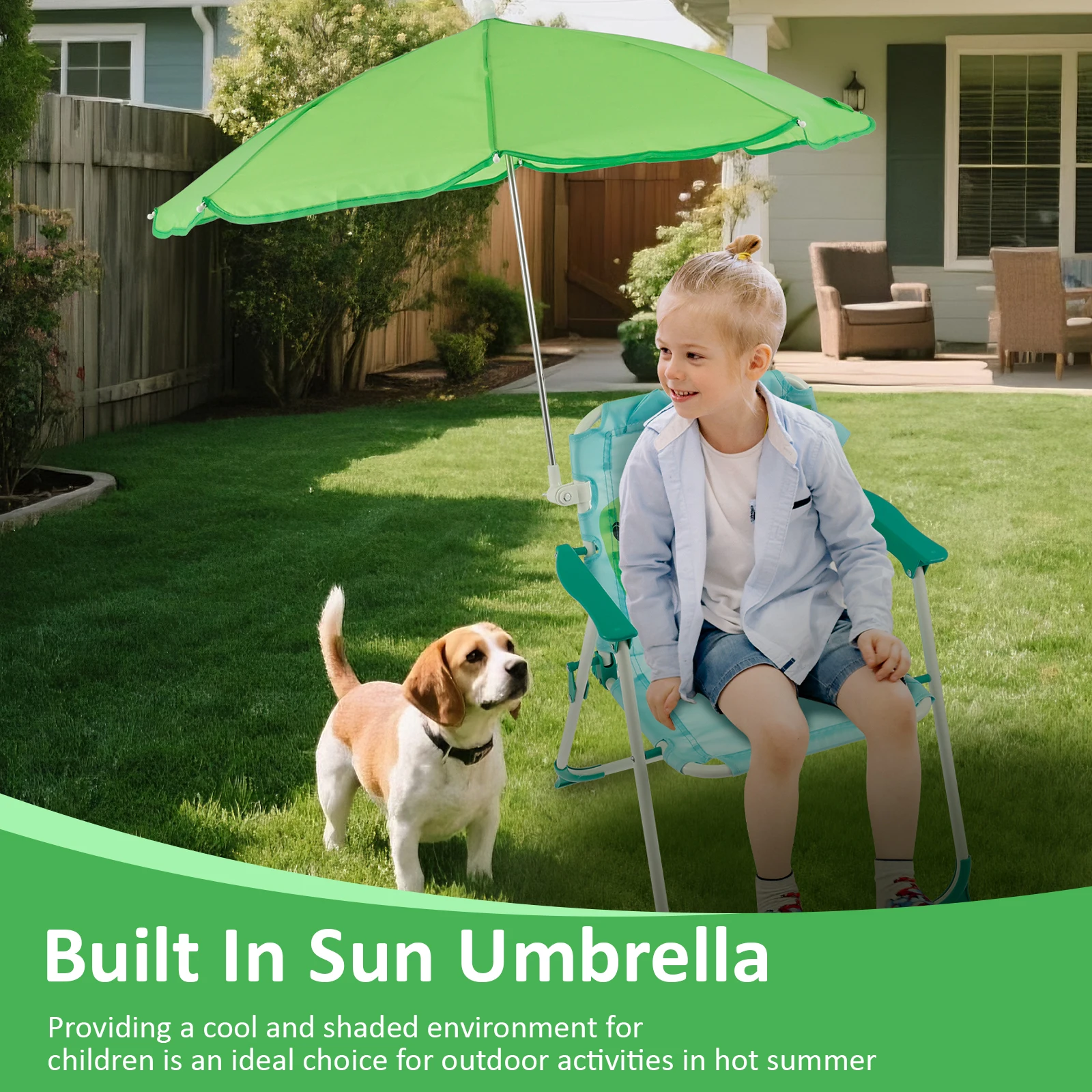 Kids Folding Beach Chair With  - Kids Outdoor Lounger Chair 리뷰 및 가격