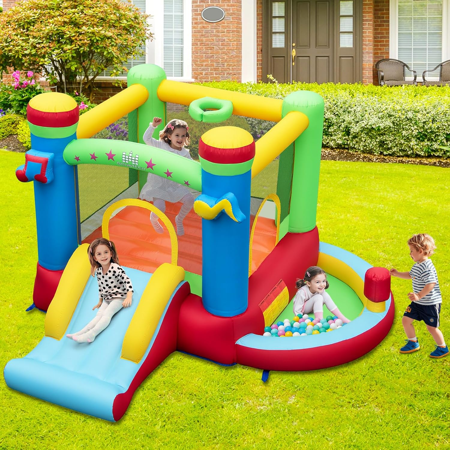 Inflatable Bounce House with B - Kids Outdoor Ball 리뷰 및 가격