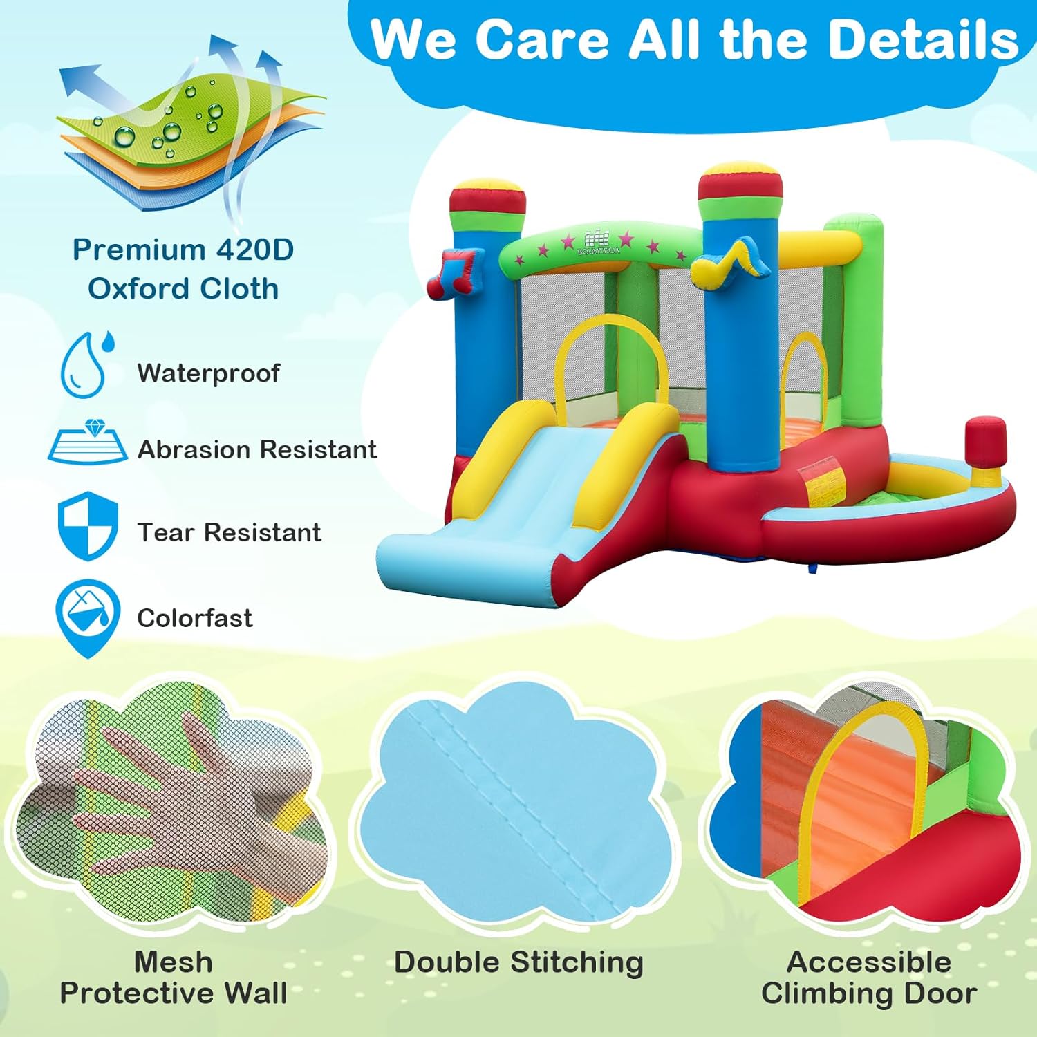Inflatable Bounce House with B - Kids Outdoor Ball 리뷰 및 가격