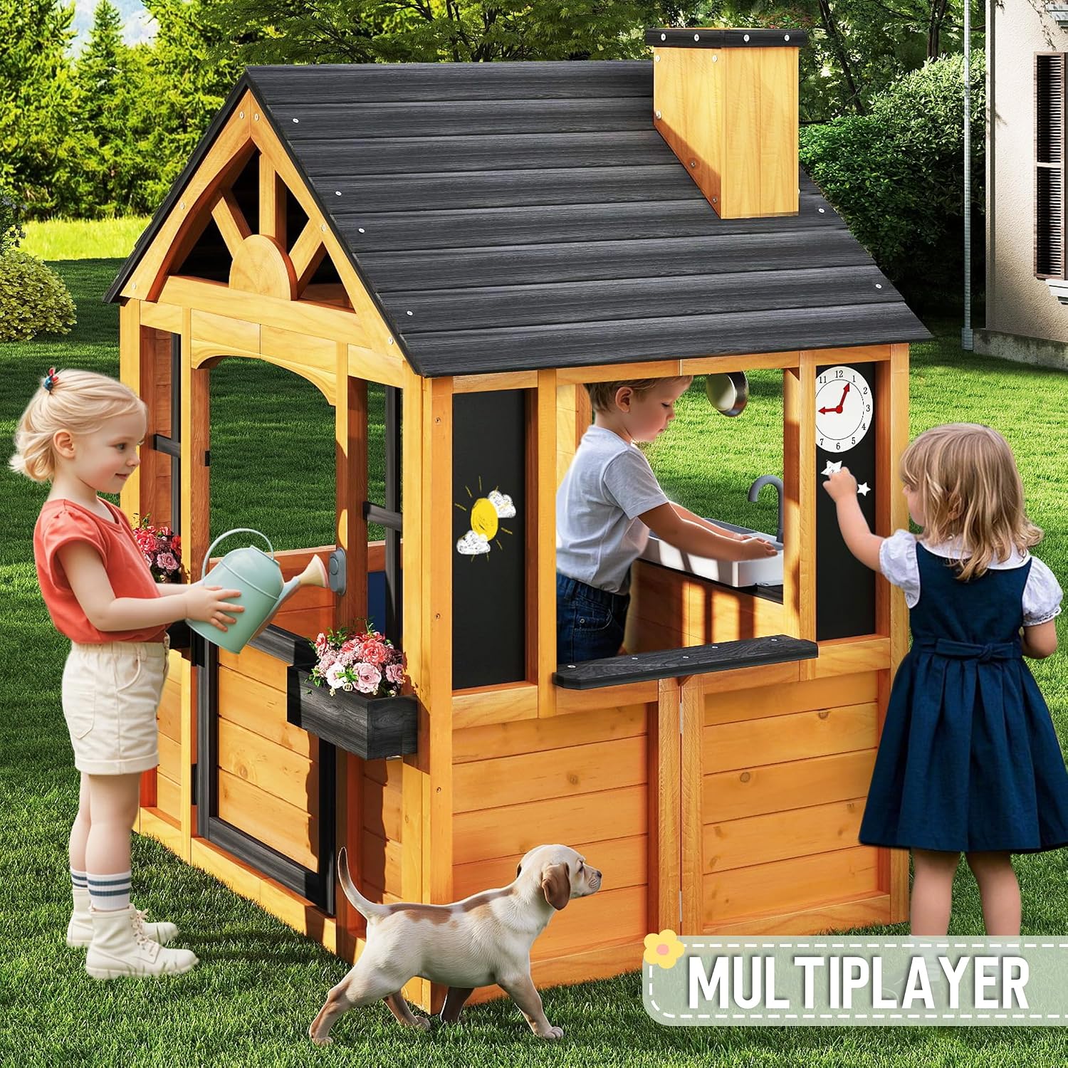 Cedar Wood Outdoor Kids Playho - Outdoor Kid Friendly 리뷰 및 가격