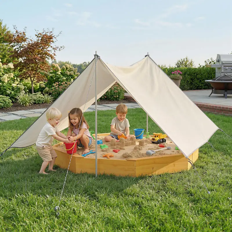 Qaba Wooden Sandbox with Large - Kids Outdoor Sandbox 리뷰 및 가격