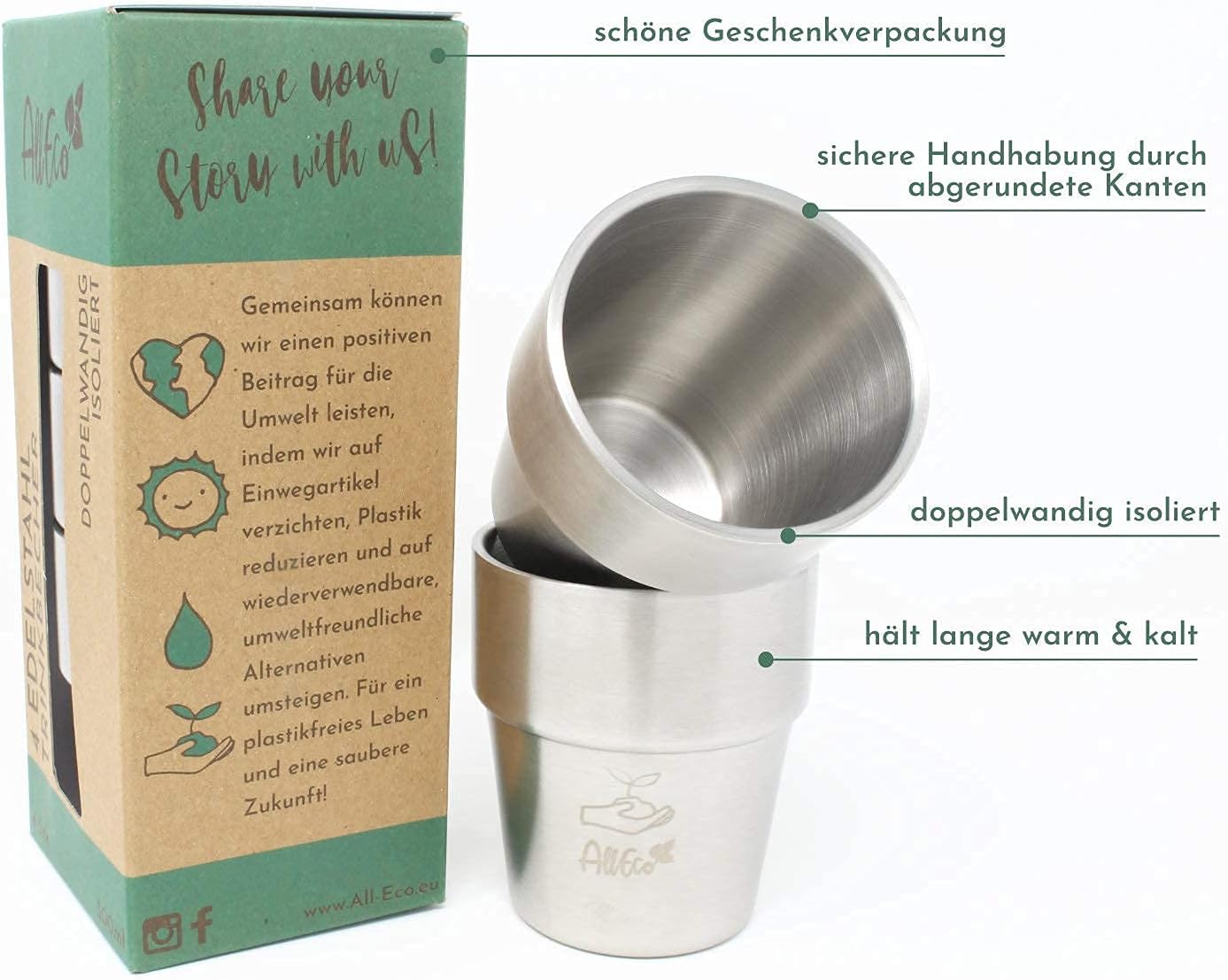 4 sets of 300ml sustainable re - Outdoor Kid Friendly 리뷰 및 가격