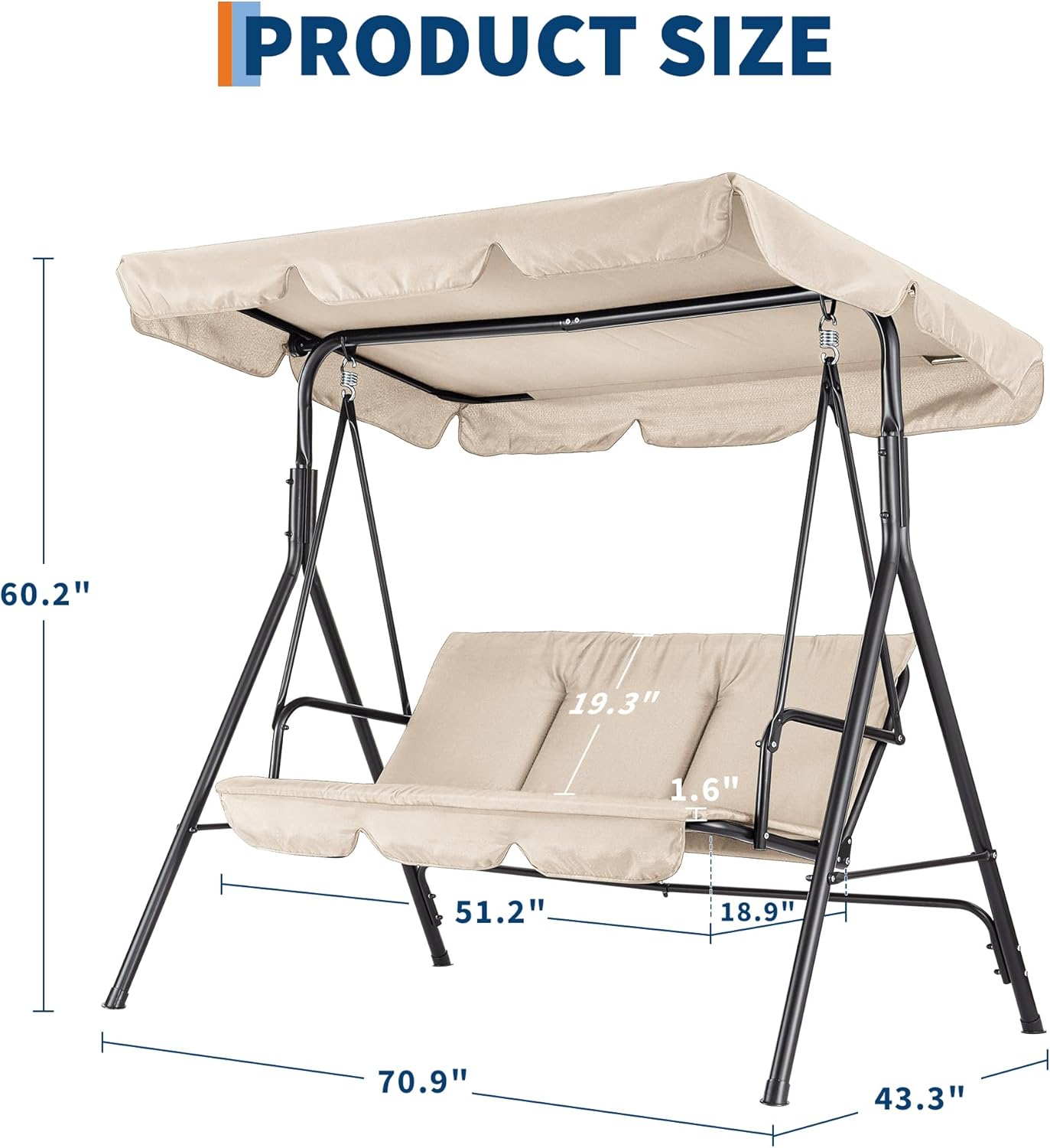 Outdoor Swing Chair with Adjus - Kids Outdoor Lawn Chair 리뷰 및 가격