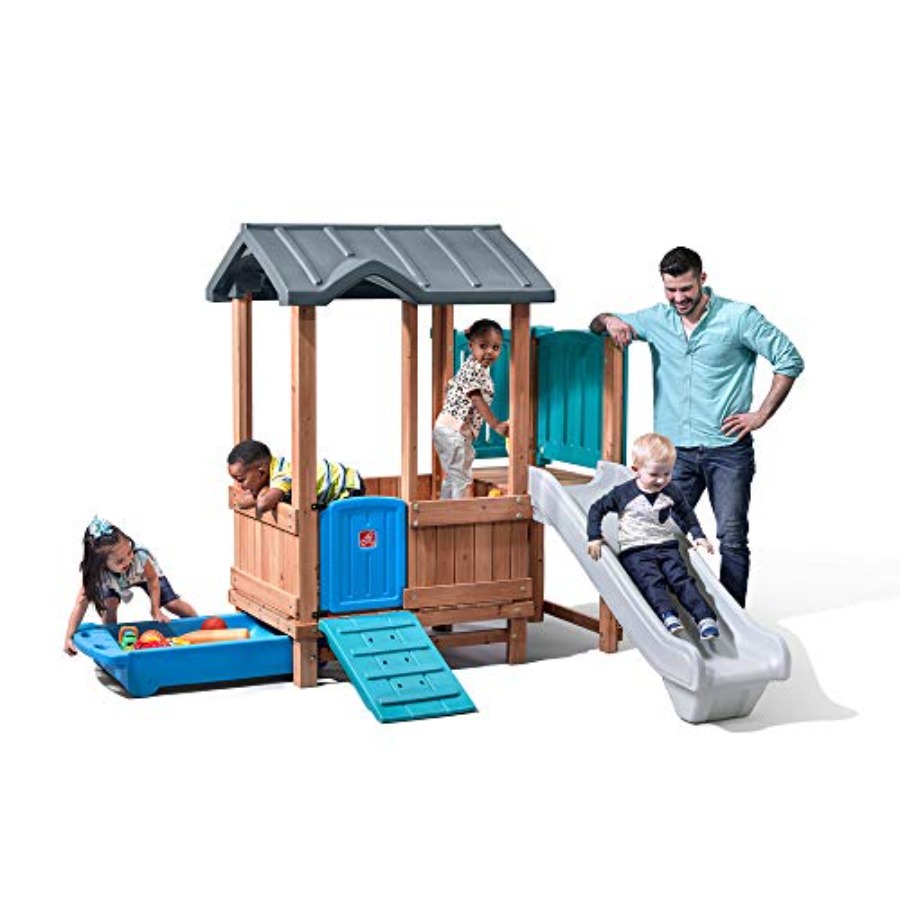 Woodland Adventure Playhouse & - Kids Outdoor Swing And Slide 리뷰 및 가격