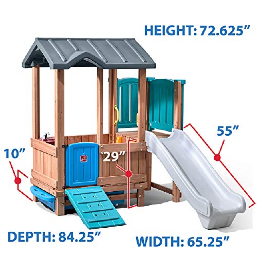 Woodland Adventure Playhouse & - Kids Outdoor Swing And Slide 리뷰 및 가격