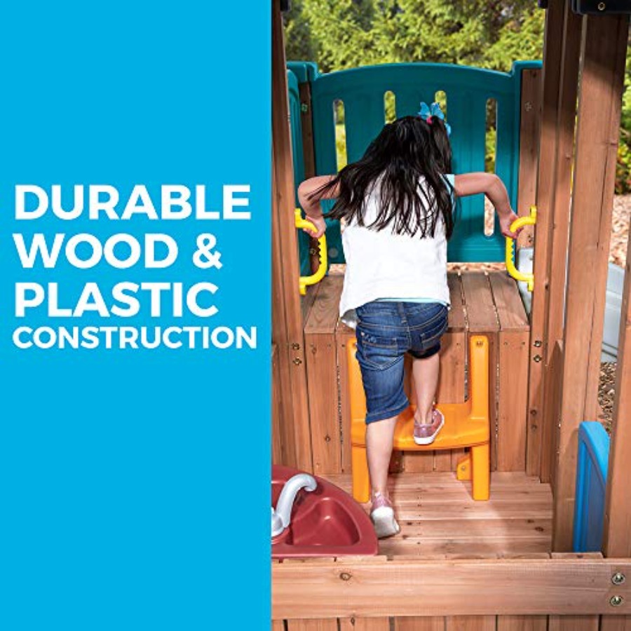 Woodland Adventure Playhouse & - Kids Outdoor Swing And Slide 리뷰 및 가격