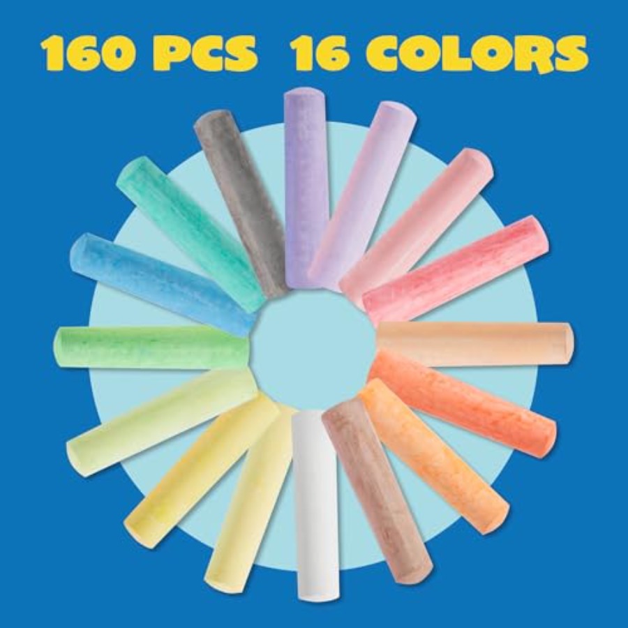 160 PCS Sidewalk Chalks Set-16 - Chalk Outdoor Jumbo 리뷰 및 가격