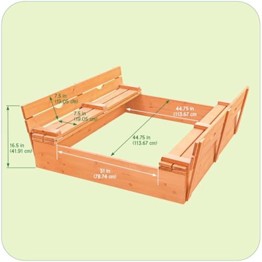 Outdoor wooden sandbox with li - Kids Outdoor Sandbox 리뷰 및 가격