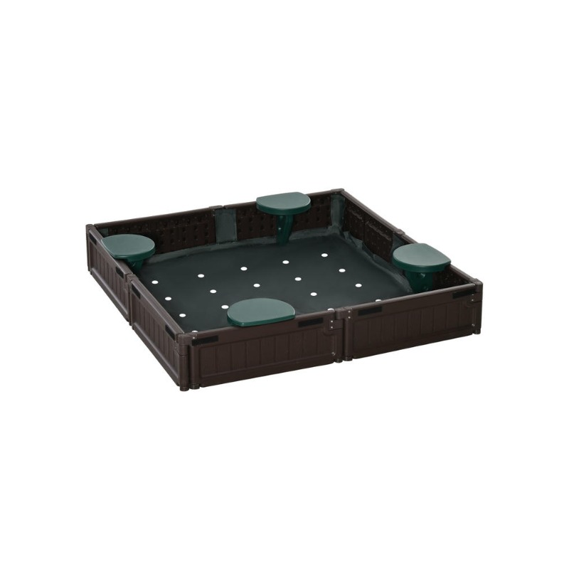 Kids Outdoor Sandbox with Cove - Kids Outdoor Sandbox 리뷰 및 가격