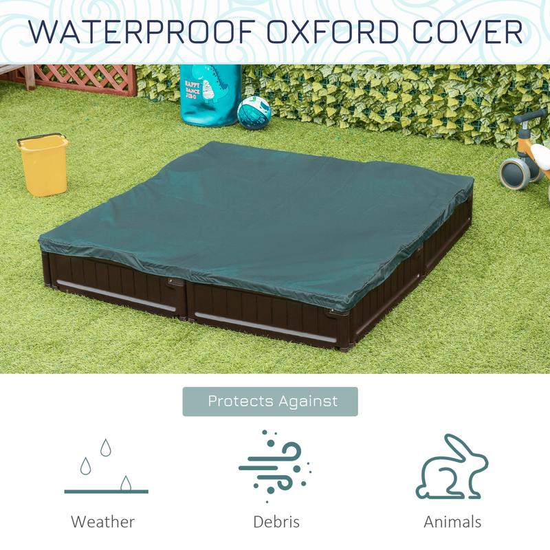 Kids Outdoor Sandbox with Cove - Kids Outdoor Sandbox 리뷰 및 가격