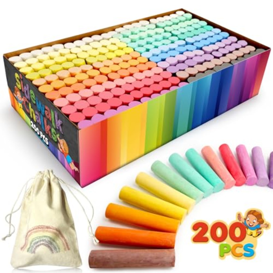 200PCS Washable Sidewalk Chalk - Chalk Outdoor Jumbo 리뷰 및 가격