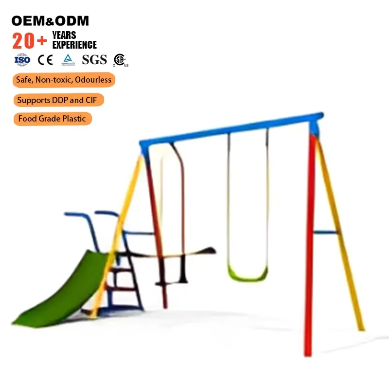 Outdoor Metal Swing Frame with - Kids Outdoor Swing And Slide 리뷰 및 가격