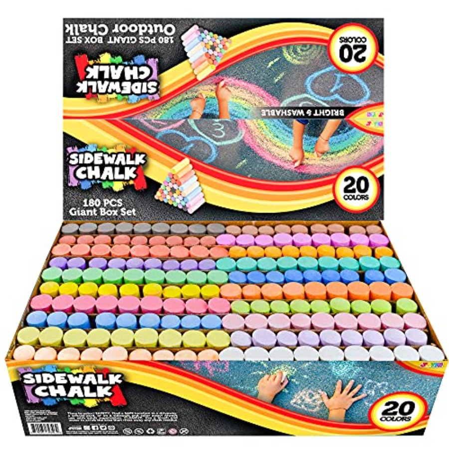 180 PCS Washable Sidewalk Chal - Chalk Outdoor Jumbo 리뷰 및 가격