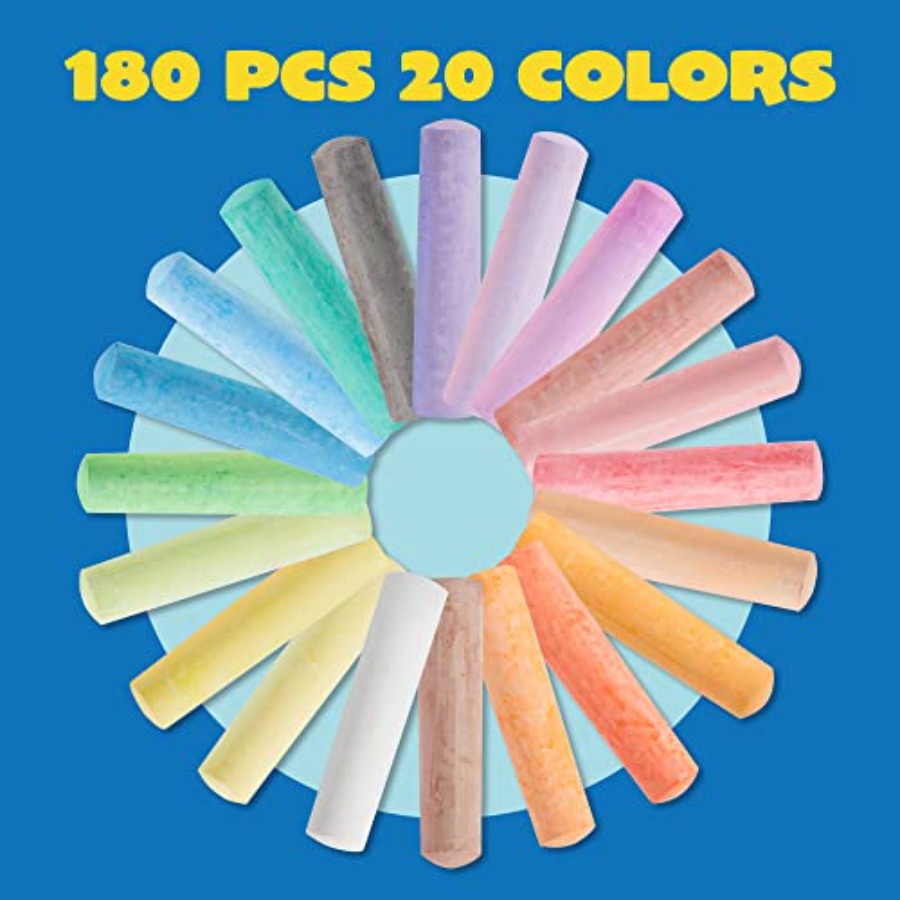180 PCS Washable Sidewalk Chal - Chalk Outdoor Jumbo 리뷰 및 가격
