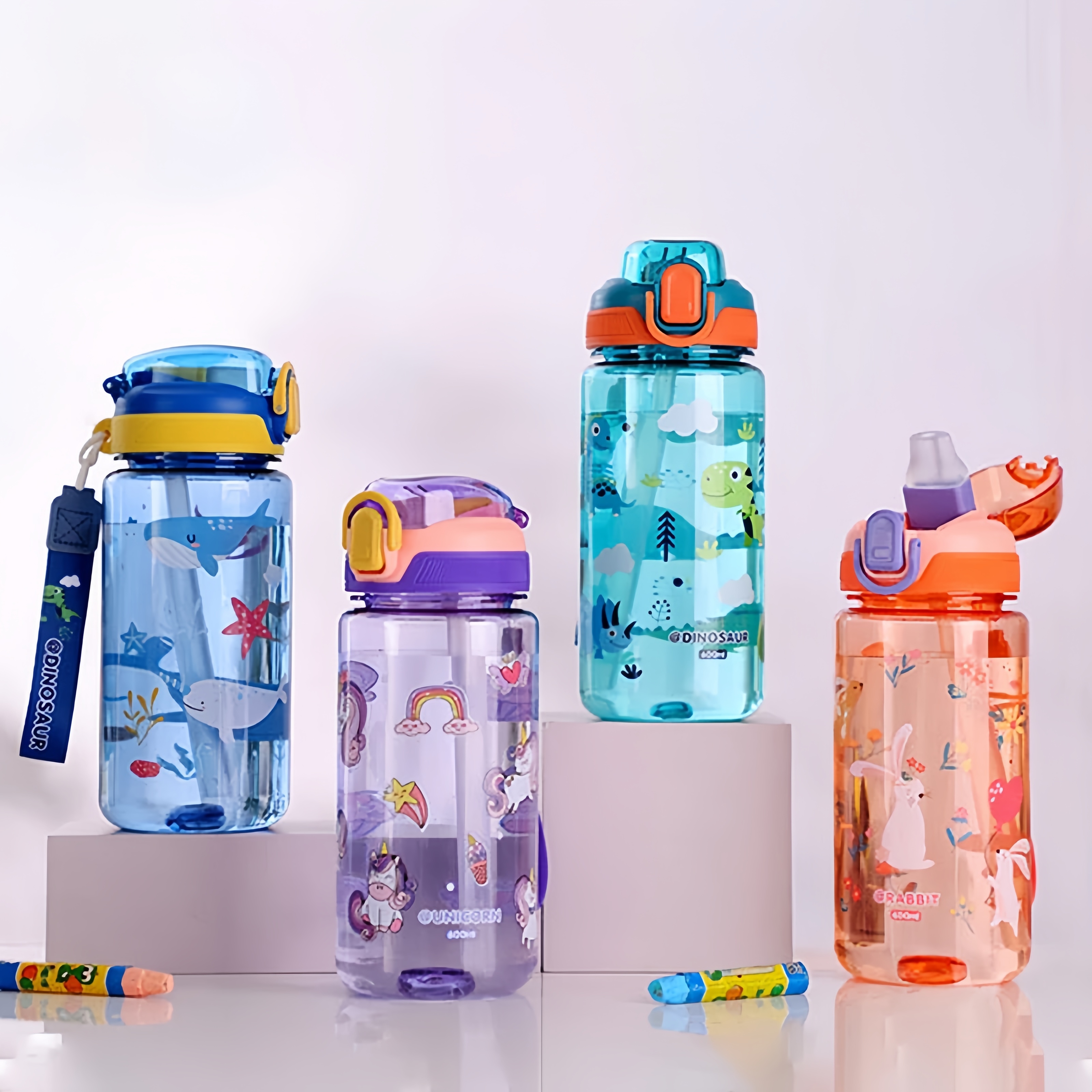 Water Bottle Plastic Handheld  - Outdoor Kid Friendly 리뷰 및 가격