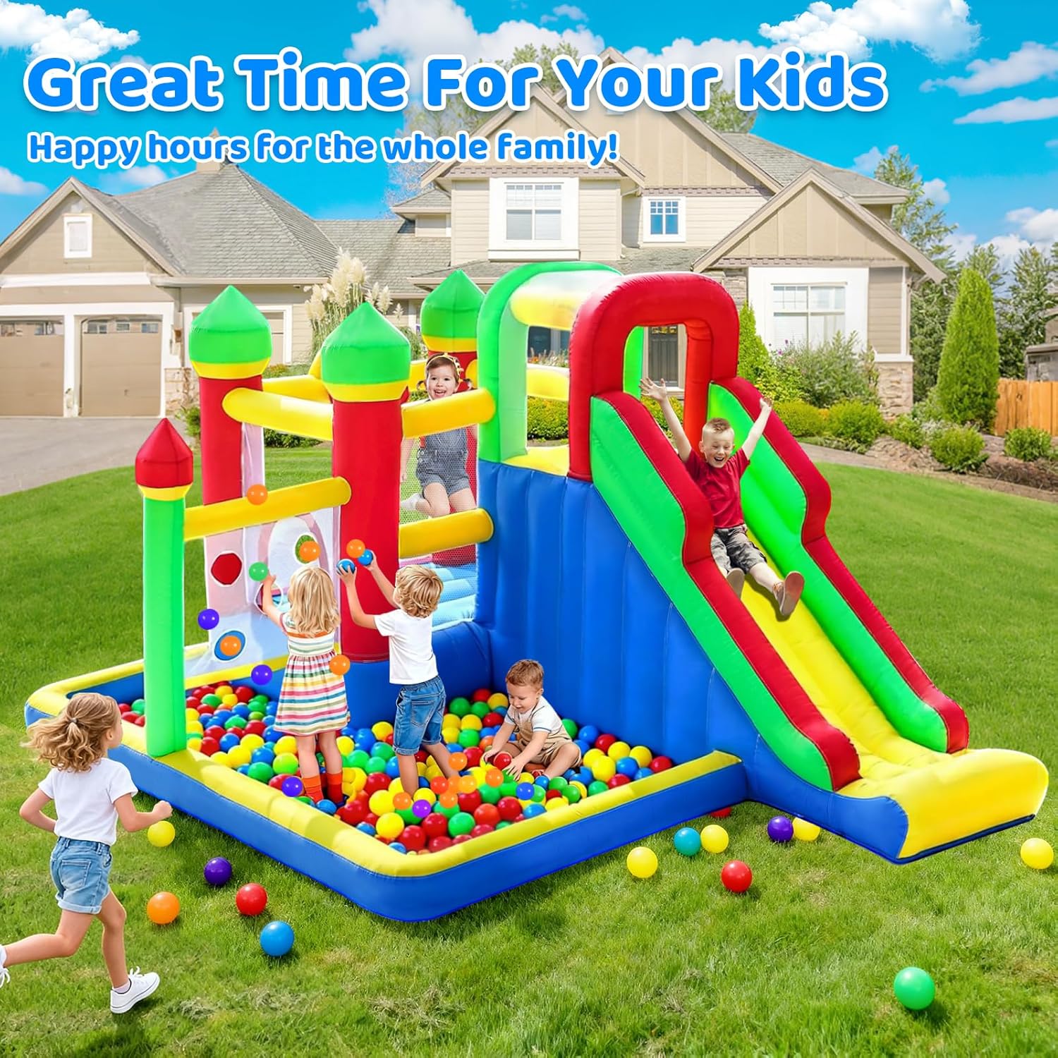 Kids Inflatable Bouncy Castle  - Kids Outdoor Ball 리뷰 및 가격