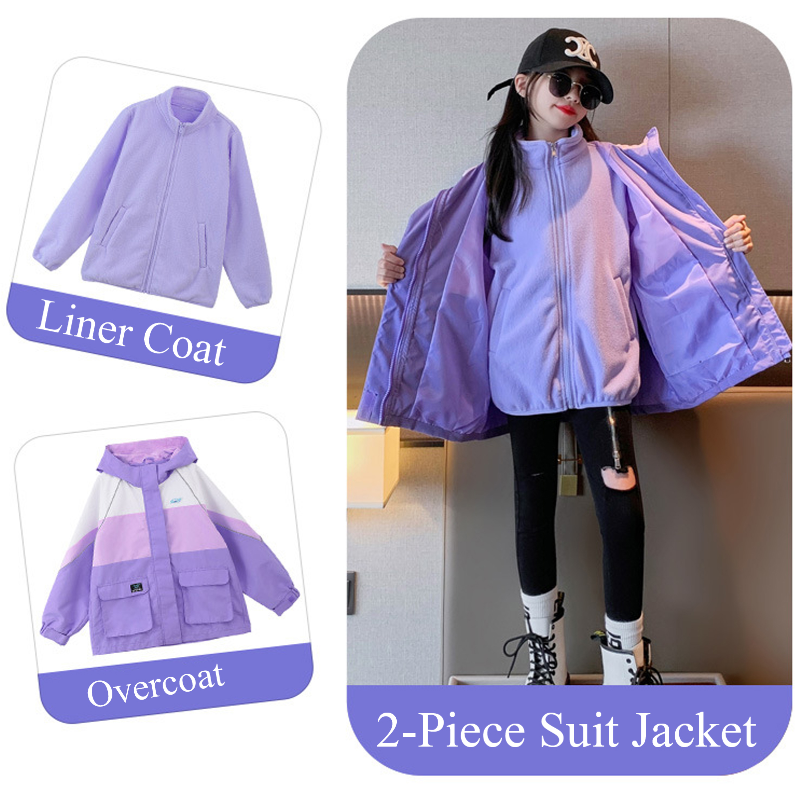 Girls Jacket with Hood,Loose 2 - Kids Outdoor Jacket 리뷰 및 가격