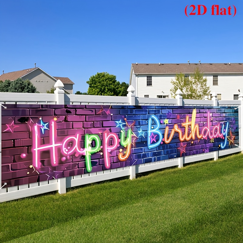 VIKAMA Neon Happy Birthday Ban - Kids Outdoor Fence 리뷰 및 가격