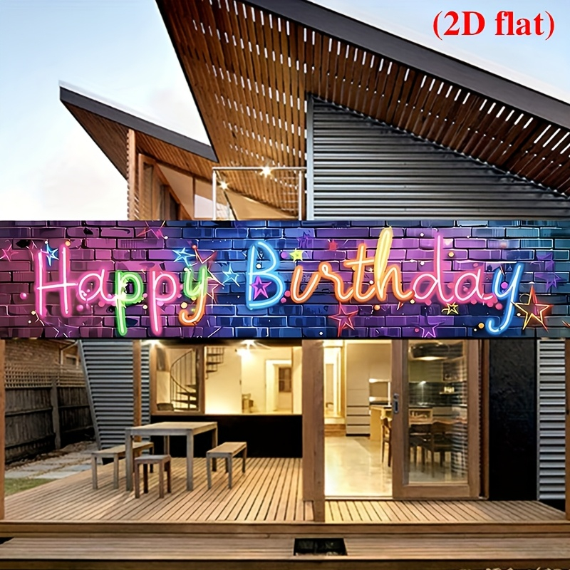 VIKAMA Neon Happy Birthday Ban - Kids Outdoor Fence 리뷰 및 가격